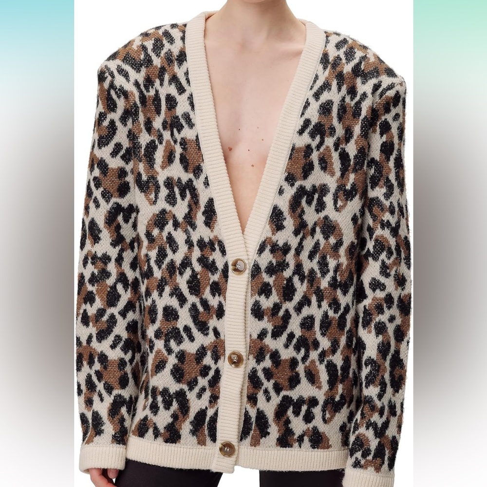 NWT RONNY KOBO LEOPARD CARDIGAN 🤩